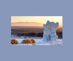 Captivating Kaws Holiday Artwork Wallpaper