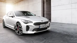 Captivating Kia Stinger In Action Wallpaper