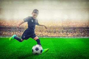 Captivating Kids Soccer Training Wallpaper
