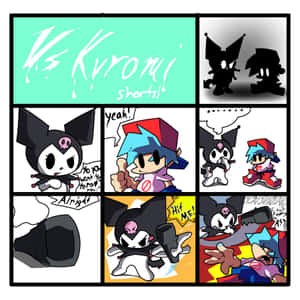 Captivating Kuromi Fanart In Vibrant Colors Wallpaper