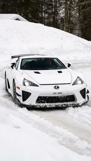 Captivating Lexus Lfa In Action Wallpaper