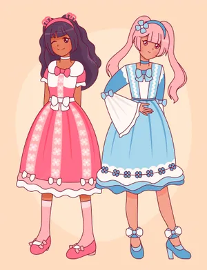 Captivating Lolita Fashion Elegance Wallpaper