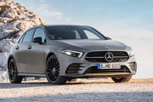 Captivating Mercedes Benz A-class In Motion Wallpaper