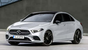 Captivating Mercedes Benz A-class On The Road Wallpaper