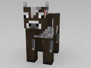 Captivating Minecraft Cow Adventure Wallpaper