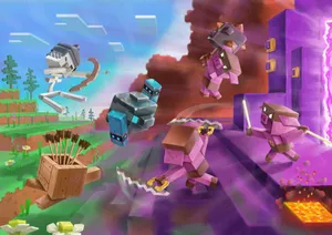 Captivating Minecraft Digital Art In A Reimagined World Wallpaper