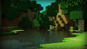Captivating Minecraft Pocket Edition Adventure Wallpaper