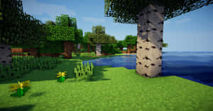 Captivating Minecraft Pocket Edition Adventure Wallpaper