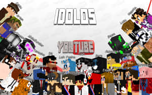 Captivating Minecraft Youtuber Squad Wallpaper