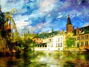 Captivating Mixed Media Art Wallpaper