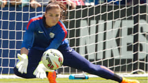 Captivating Moment Of Goalkeeper Save Wallpaper