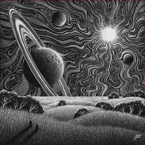 Captivating Monochromatic Drawing Wallpaper