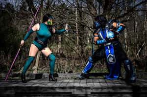 Captivating Mortal Kombat Cosplayers Showcasing Their Skills Wallpaper