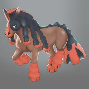 Captivating Mudsdale Against A Grey Background Wallpaper