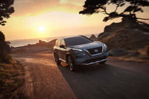 Captivating Nissan Rogue In Winter Wonderland Wallpaper