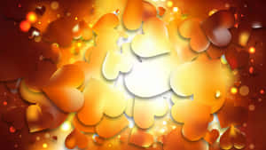 Captivating Orange Heart Wallpaper Wallpaper