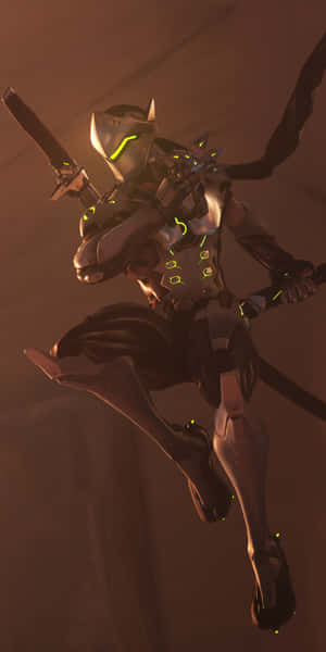 Captivating Overwatch Genji In Combat Wallpaper