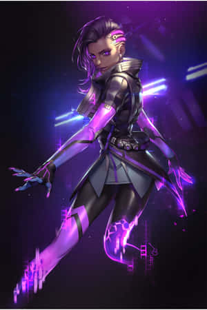 Captivating Overwatch Sombra In Action Wallpaper