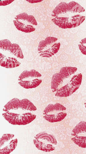 Captivating Pink Lips Wallpaper