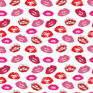 Captivating Pink Lips Close-up Wallpaper