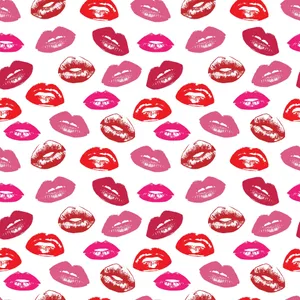 Captivating Pink Lips Close-up Wallpaper