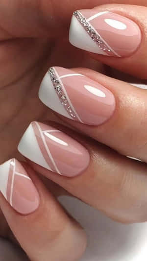 Captivating Pink Nail Art Design Wallpaper