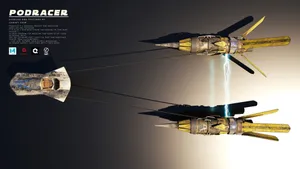 Captivating Podracing Battle In The Arena Wallpaper