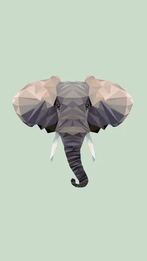 Captivating Polysphere Art Of An Elephant Wallpaper