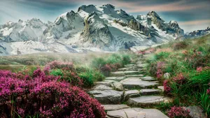 Captivating Pristine Mountain Trail Wallpaper