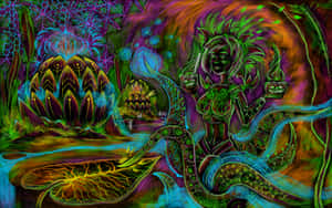 Captivating Psychedelic 3d Artwork Wallpaper