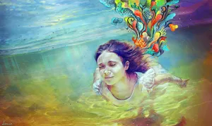 Captivating Psychedelic Nature Landscape Wallpaper