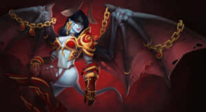 Captivating Queen Of Pain In Action Wallpaper