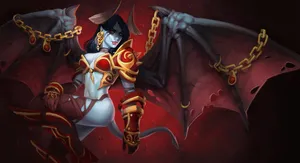 Captivating Queen Of Pain In Action Wallpaper