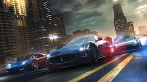 Captivating Racing Game In Action Wallpaper