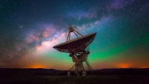 Captivating Radio Telescope In Action Wallpaper