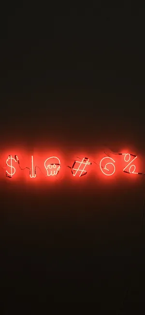 Captivating Red Aesthetic Neon Landscape Wallpaper