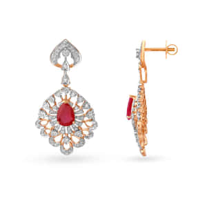 Captivating Red Diamond On A Dark Background Wallpaper