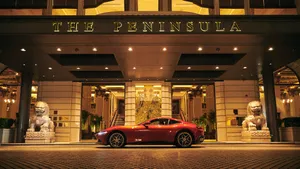 Captivating Red Ferrari Roma Wallpaper