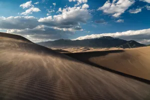 Captivating Sand Dunes At Sunset Wallpaper