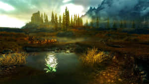 Captivating Skyrim Landscape Wallpaper