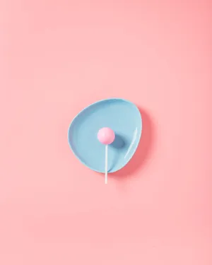 Captivating Solid Pastel Blue Lollipop Wallpaper