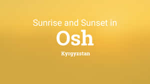 Captivating Sundown In Osh Wallpaper