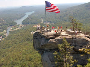 Captivating Sunrise In The Appalachian Mountains, North Carolina Wallpaper