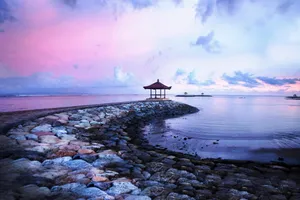 Captivating Sunset At Bali Island Wallpaper