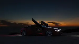 Captivating Sunset Drive Wallpaper