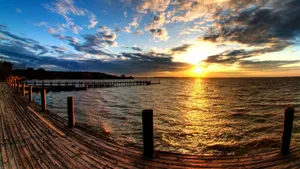 Captivating Sunset Landscape Wallpaper