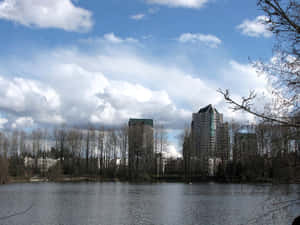 Captivating Sunset Over Coquitlam City Wallpaper