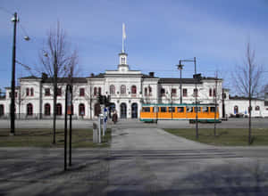 Captivating Sunset Over Norrköping Wallpaper