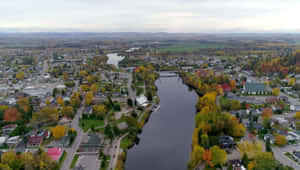 Captivating Sunset Over Saguenay Fjord Wallpaper