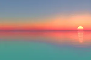Captivating Sunset Painting Wallpaper